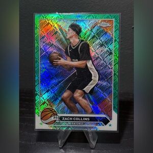 #65 Zach Collins 2023-24 Topps Chrome - Green Logo Refractors